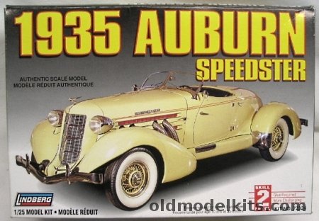 Lindberg 1/25 Auburn 1935 Supercharged 851 Boattail Speedster - (From Modified ex Pyro Molds), 72324 plastic model kit